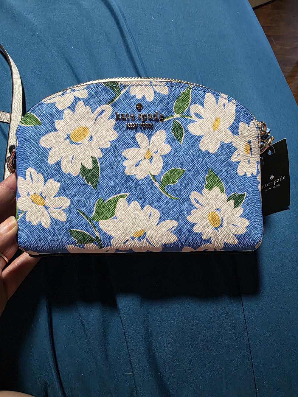 Kate Spade Blue Daisy Print Crossbody
